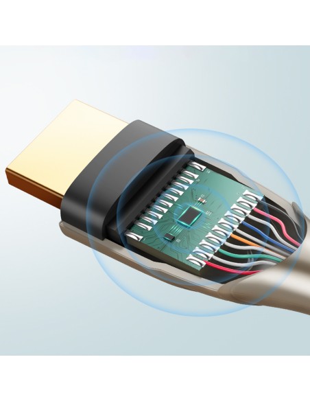 
Patvarus pintas HDMI 2.0 4K 60Hz kabelis 1m pilkas
