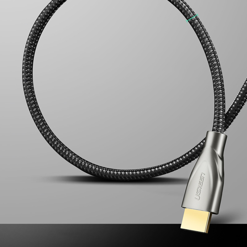 Patvarus pintas HDMI 2.0 4K 60Hz kabelis 1m pilkas