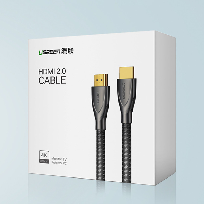 Patvarus pintas HDMI 2.0 4K 60Hz kabelis 1m pilkas