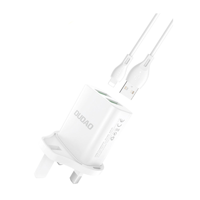 Maitinimo įkroviklis su JK kištuku 2x USB-A + microUSB laidas 1m baltas
Maitinimo įkroviklis su JK kištuku 2x USB-A + microUSB laidas 1m baltas