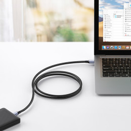 
Patvarus pintas kabelis USB 3.0 5Gb/ s 0.5m pilkas
