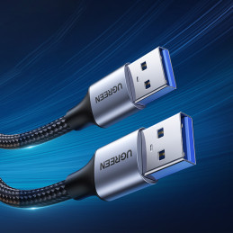 
Patvarus pintas kabelis USB 3.0 5Gb/ s 0.5m pilkas
