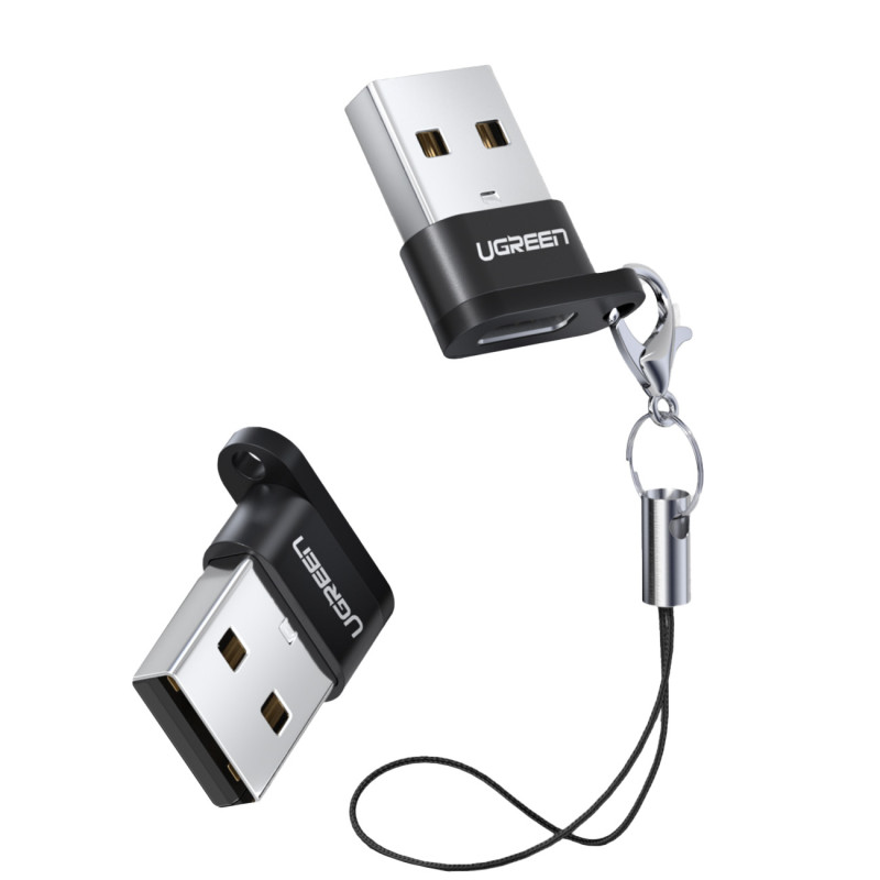 
Lizdų adapteris iš USB-C į USB kištuką, juodas
