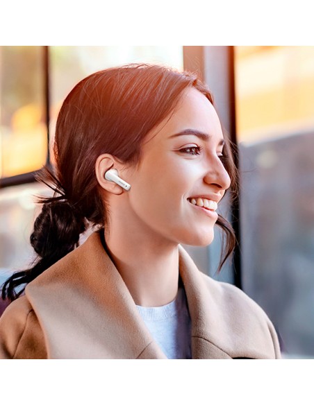 
TWS ANC WS106 HiTune T3 belaidės Bluetooth ausinės, baltos
