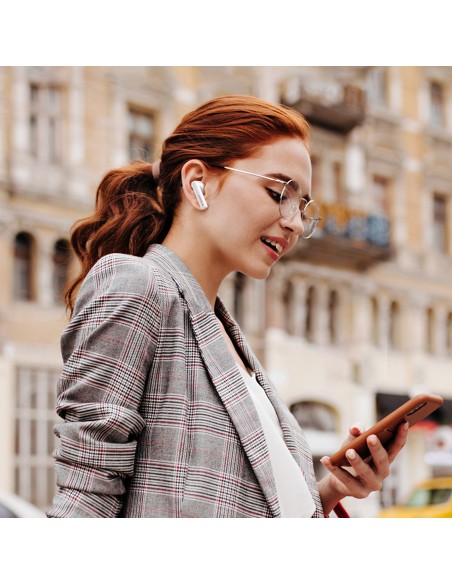 
TWS ANC WS106 HiTune T3 belaidės Bluetooth ausinės, baltos
