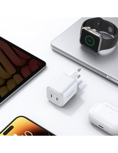 GaN 2x USB-C 45W QC PD greitas įkroviklis, baltas
 
GaN 2x USB-C 45W QC PD greitas įkroviklis, baltas