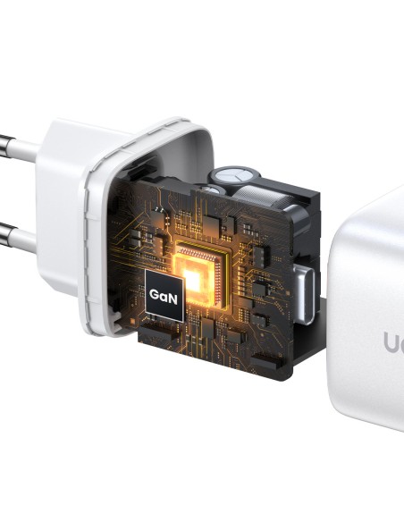 GaN 2x USB-C 45W QC PD greitas įkroviklis, baltas
 
GaN 2x USB-C 45W QC PD greitas įkroviklis, baltas