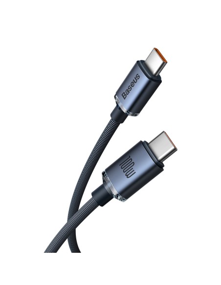 USB-C USB-C laidas greitam įkrovimui ir duomenų perdavimui 100W 2m juodas