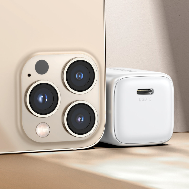 GaN 1x USB-C 30W PD Nexode Mini greitas įkroviklis, baltas