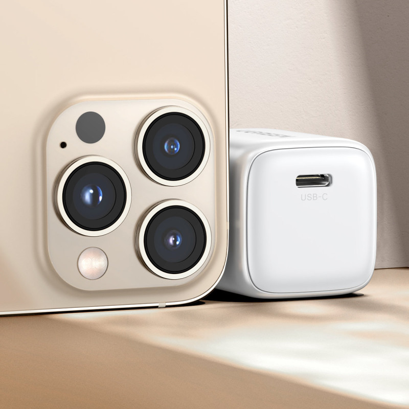 GaN 1x USB-C 20W PD Nexode Mini greitas įkroviklis, baltas