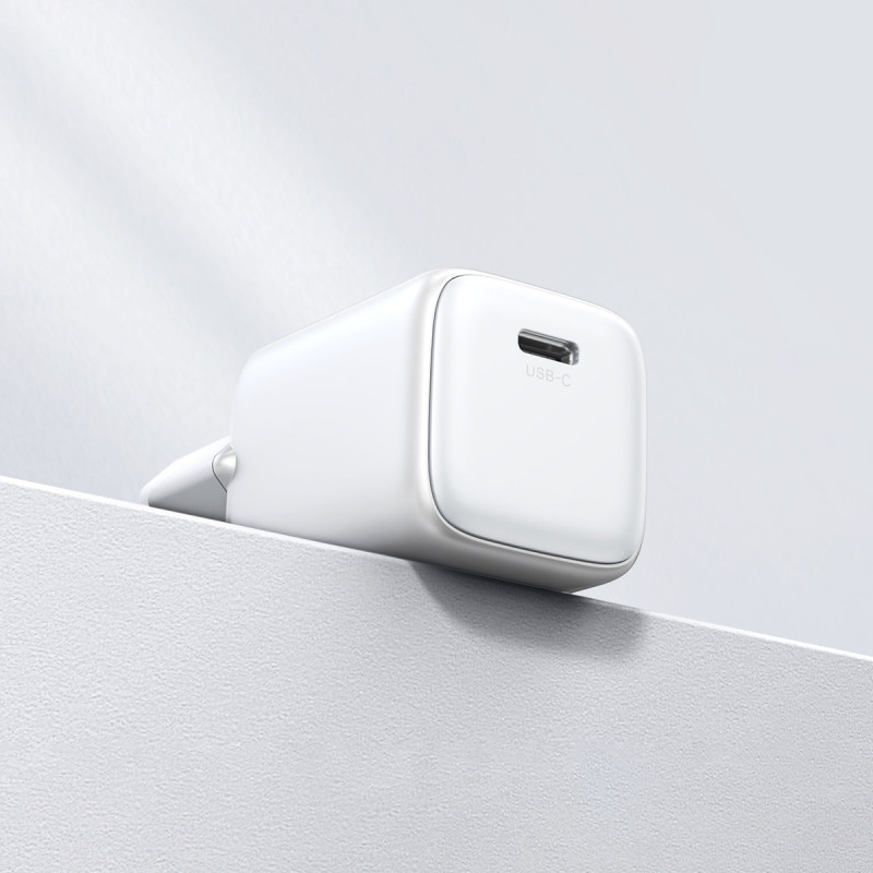 GaN 1x USB-C 20W PD Nexode Mini greitas įkroviklis, baltas