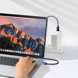
USB-C laidas greitam įkrovimui ir duomenų perdavimui 100W 1,2 m mėlynas
