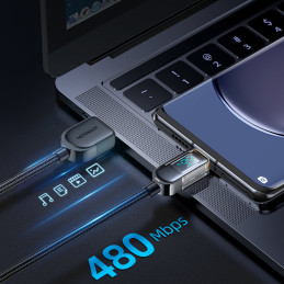
USB - USB-C laidas su ekranu 66W 1,2 m juodas
