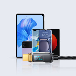 
USB - USB-C laidas su ekranu 66W 1,2 m juodas

