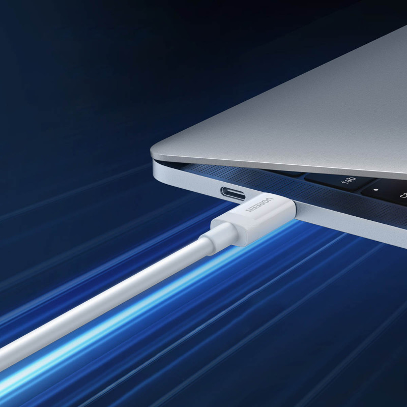 Laidas USB-C USB4 40Gbps 8K 60Hz PD 100W 80cm baltas