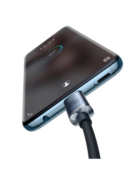 USB-C USB-C laidas greitam įkrovimui ir duomenų perdavimui 100W 2m juodas