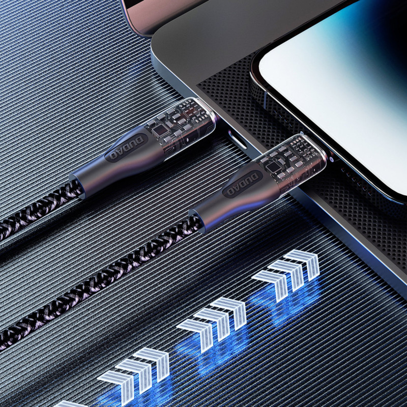 USB-C greito įkrovimo laidas 120W 1m, pilkas