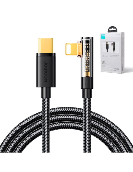 Kampinis iPhone Lightning kabelis – USB-C greitam įkrovimui 20W 1,2m juodas
 
Kampinis iPhone Lightning kabelis – USB-C greitam įkrovimui 20W 1,2m juodas