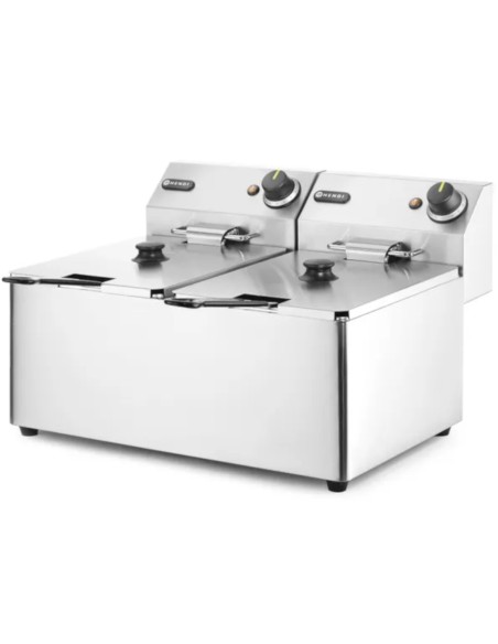 Kitchen Line dviguba gruzdintuvė 7kW 230V 2 x 8L - Hendi 205839 Kitchen Line dviguba gruzdintuvė 7kW 230V 2 x 8L - Hendi 205839