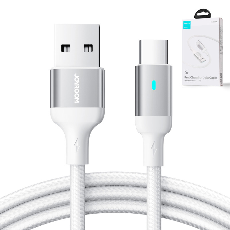 USB – USB-C laidas greitam įkrovimui A10 Series 3A 3m baltas