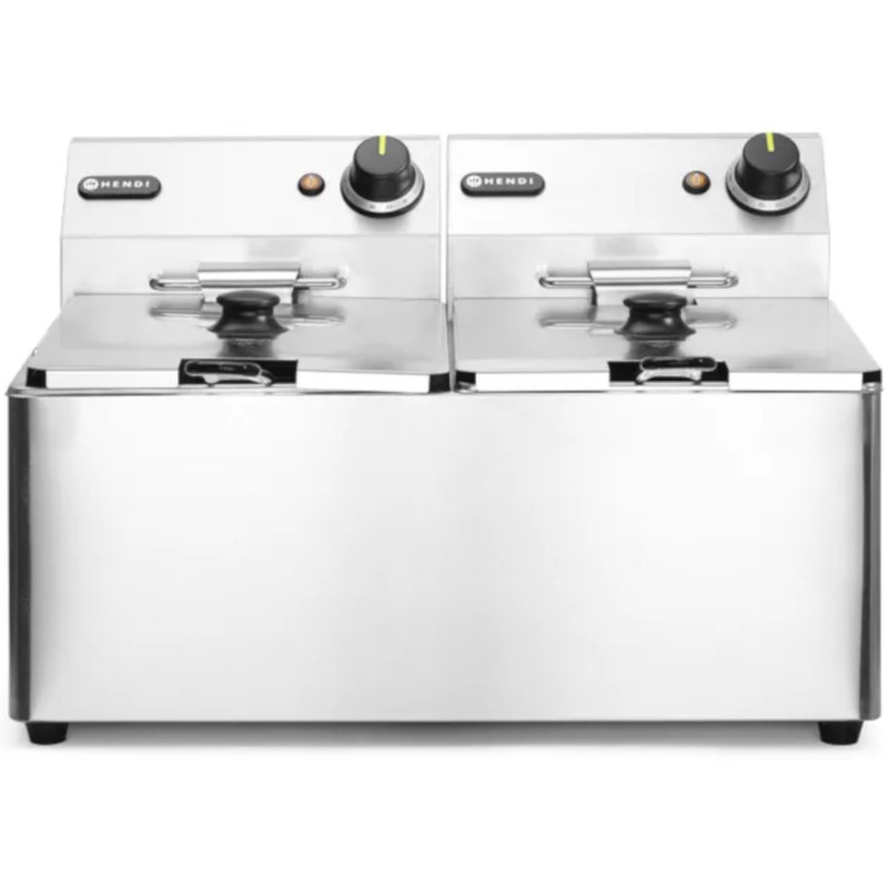 Kitchen Line dviguba gruzdintuvė 7kW 230V 2 x 8L - Hendi 205839