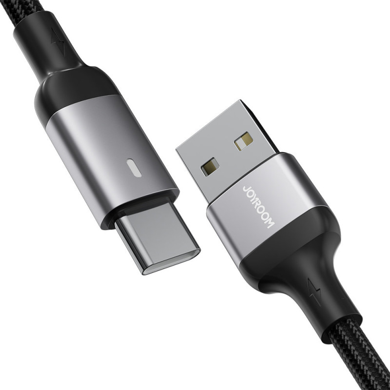 
USB – USB-C laidas greitam įkrovimui A10 Series 3A 1,2m juodas
