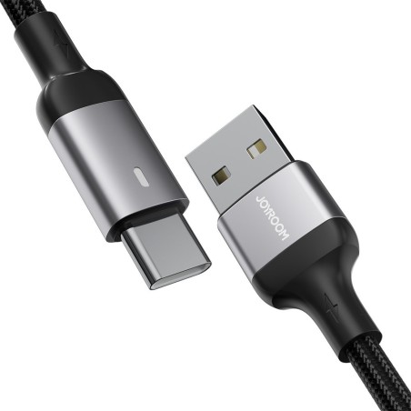 
USB – USB-C laidas greitam įkrovimui A10 Series 3A 1,2m juodas
