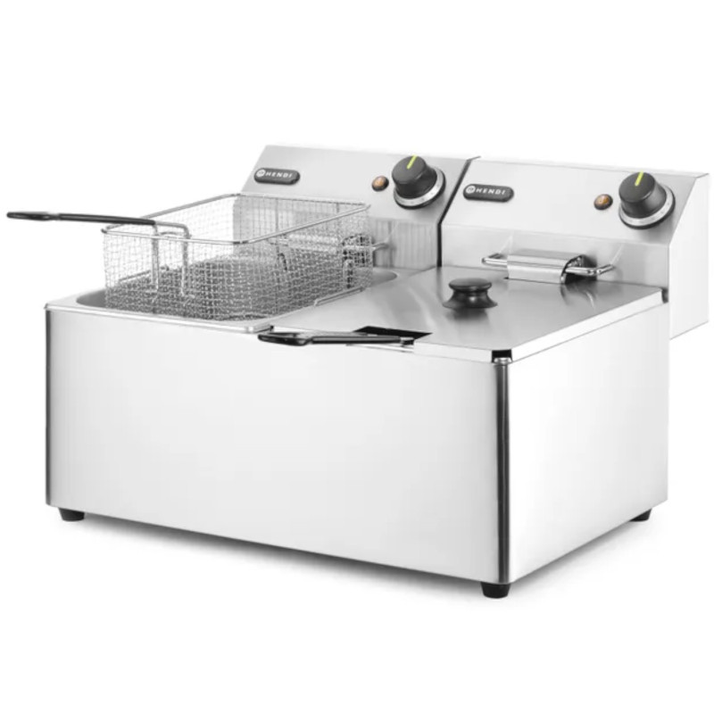 Kitchen Line dviguba gruzdintuvė 7kW 230V 2 x 8L - Hendi 205839