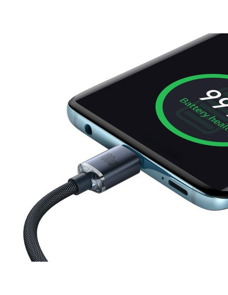 USB-C USB-C laidas greitam įkrovimui ir duomenų perdavimui 100W 2m juodas