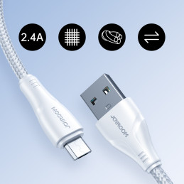 
Surpass Series USB - micro USB kabelis 2.4A 2m baltas
