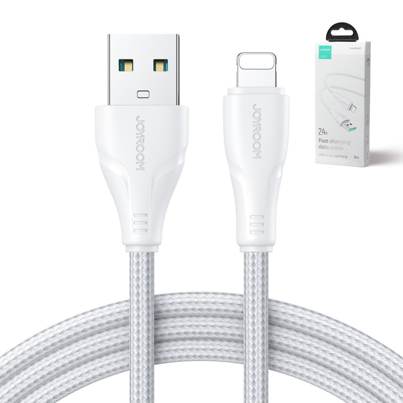 
iPhone Surpass Series USB - Lightning 2.4 kabelis 3m baltas
