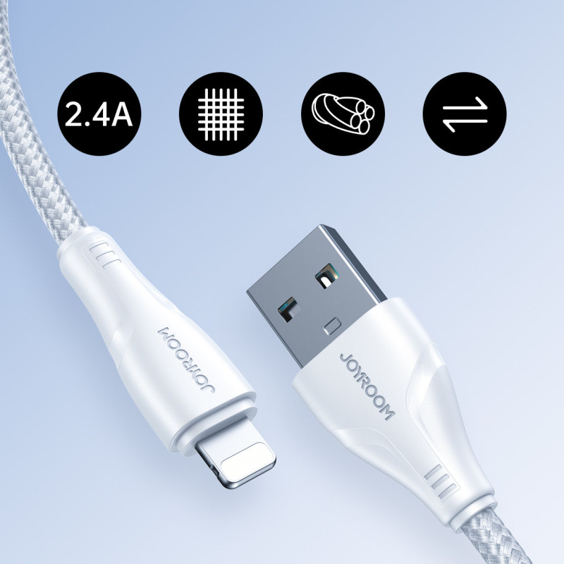 iPhone Surpass Series USB - Lightning 2.4 kabelis 2m baltas