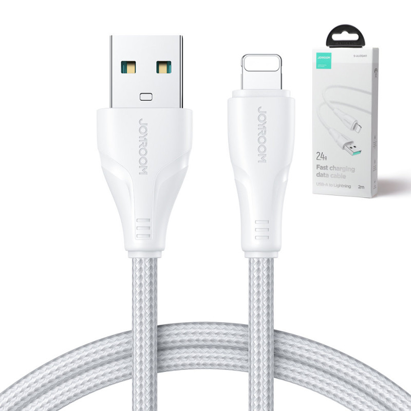 iPhone Surpass Series USB - Lightning 2.4 kabelis 2m baltas