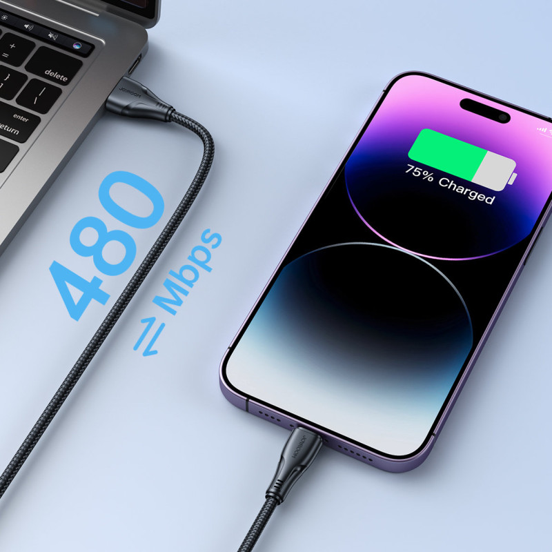 
iPhone Surpass Series USB - Lightning 2.4 kabelis 3m juodas

