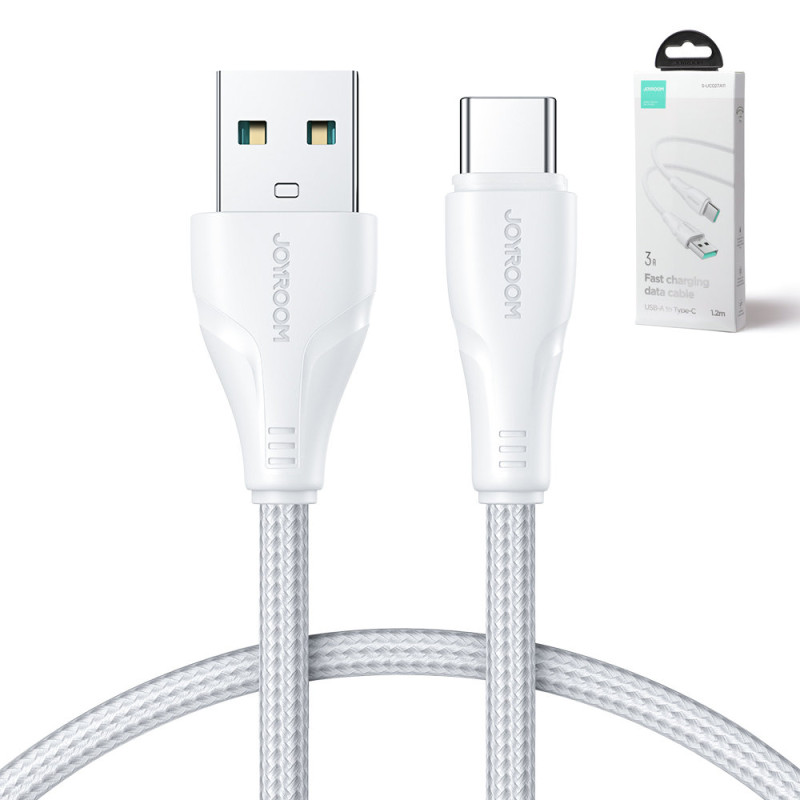 Surpass Series USB – USB-C 3A kabelis, 1,2 m baltas