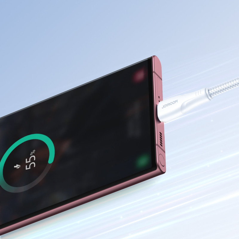 Surpass Series USB – USB-C 3A kabelis, 1,2 m baltas