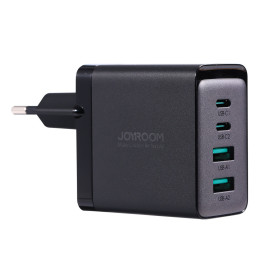 
GaN 67W sieninis įkroviklis 2x USB 2x USB-C + USB-C laidas 1,2 m juodas

