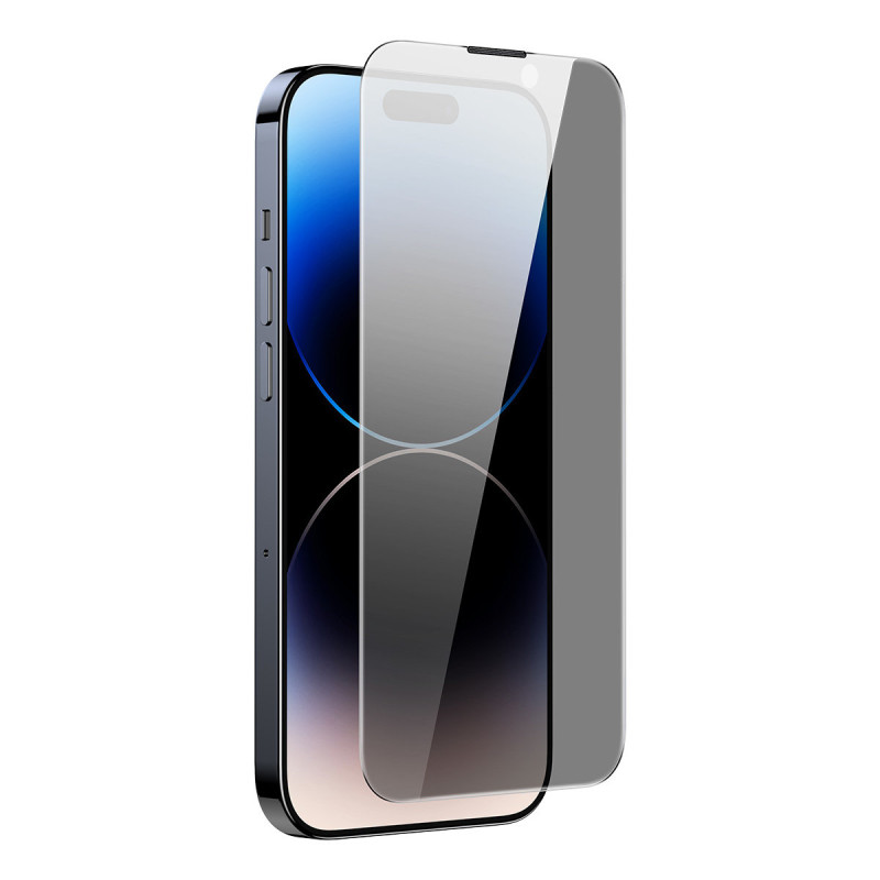 Grūdintas stiklas skirtas iPhone 14 Pro Max, visas ekranas, 0,3 mm Anti Spy filtras