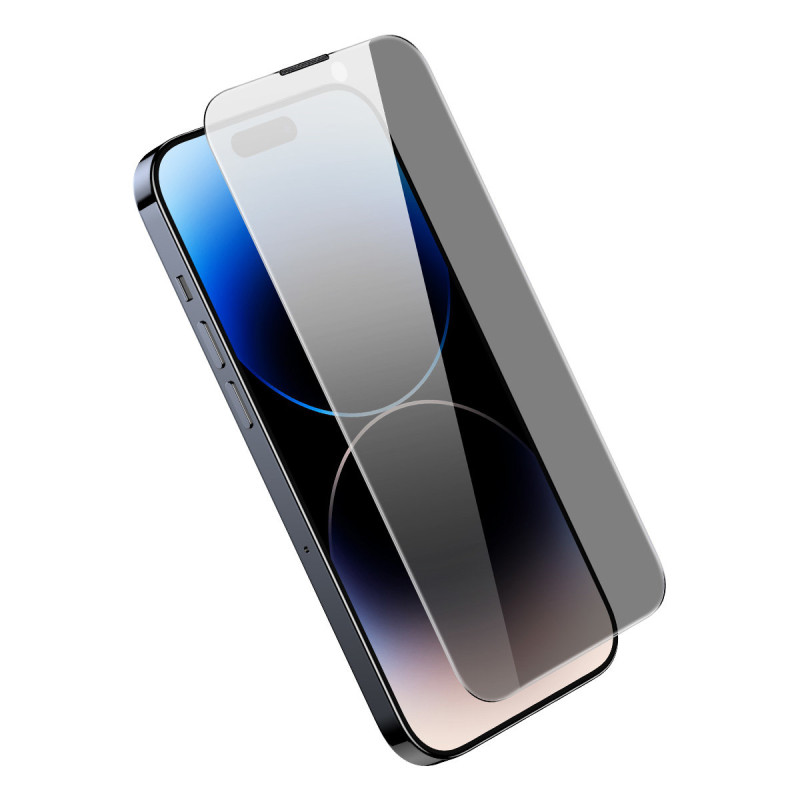 Grūdintas stiklas skirtas iPhone 14 Pro Max, visas ekranas, 0,3 mm Anti Spy filtras