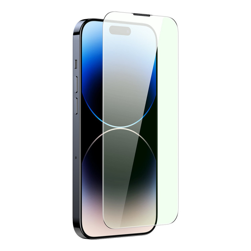 Grūdintas stiklas skirtas iPhone 14 Pro Max, visas ekranas, 0,3 mm anti mėlyna šviesa