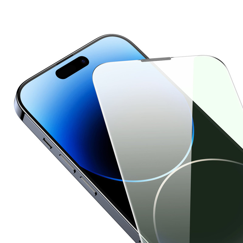 Grūdintas stiklas skirtas iPhone 14 Pro Max, visas ekranas, 0,3 mm anti mėlyna šviesa