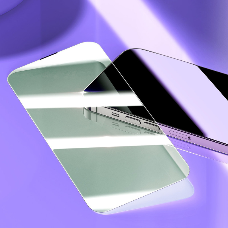 Grūdintas stiklas skirtas iPhone 14 Pro Max, visas ekranas, 0,3 mm anti mėlyna šviesa