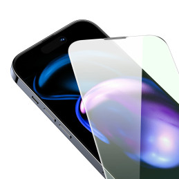 
Grūdintas stiklas skirtas iPhone 14 Pro, visas ekranas, 0,3 mm anti mėlyna šviesa
