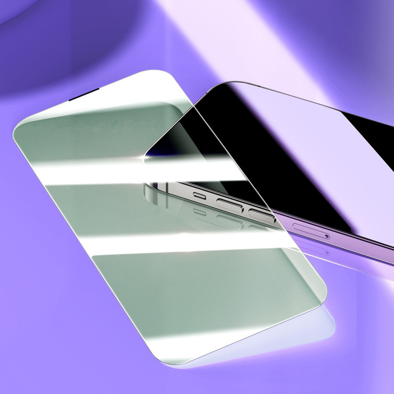 Grūdintas stiklas skirtas iPhone 14 Pro, visas ekranas, 0,3 mm anti mėlyna šviesa