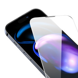 
2x viso ekrano grūdintas stiklas, skirtas iPhone 14 Pro su 0,3 mm garsiakalbio dangteliu
