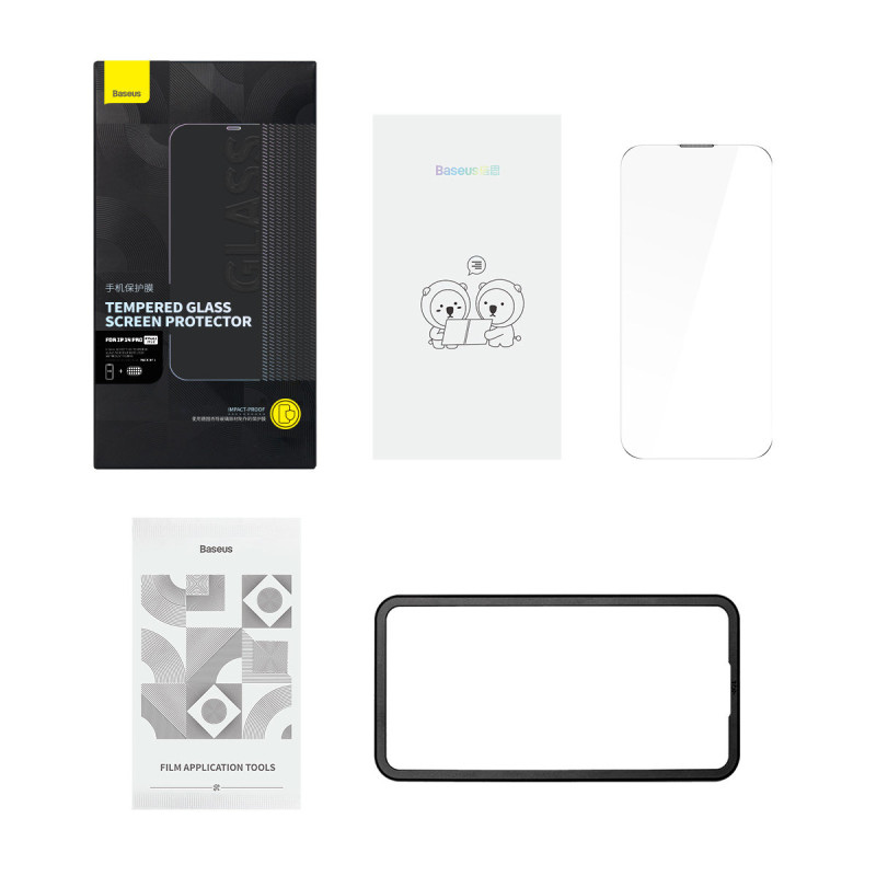 Viso ekrano grūdintas stiklas, skirtas iPhone 14 Pro su 0,3 mm garsiakalbio dangteliu