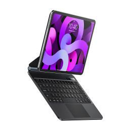 
3in1 klaviatūra su magnetiniu dėklu ir stovu iPad Pro 11 iPad Air 4-5 iPad 10 pilka
