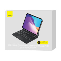 
3in1 klaviatūra su magnetiniu dėklu ir stovu iPad Pro 11 iPad Air 4-5 iPad 10 pilka
