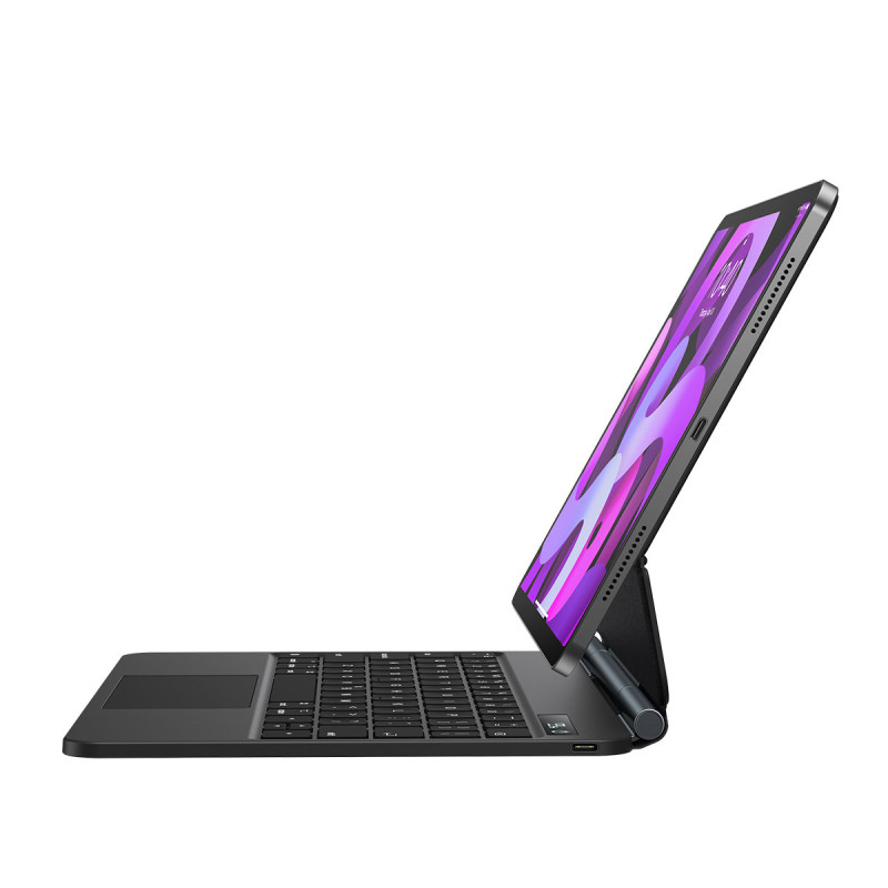 3in1 klaviatūra su magnetiniu dėklu ir stovu iPad Pro 11 iPad Air 4-5 iPad 10 pilka
