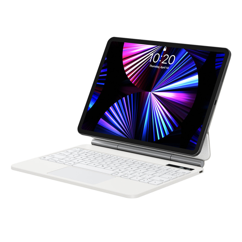 
3in1 Klaviatūra su magnetiniu dėklu ir stovu iPad 10 10,9& 39 & 39 balta
